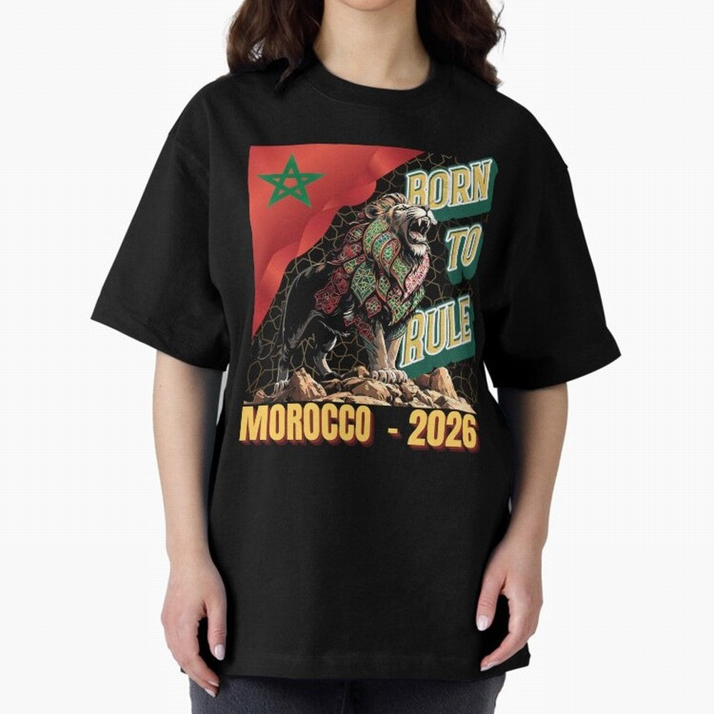 Morocco Football - Born to Rule Classic T-Shirt Fuel the Hype around Match Day Hype around FIFA World Cup 2026 USA Canada Mexico, Messi, CR7 and Mbappe, Argentina and Brazil, Retro Football Energy, Iconic Rivalries, Trophy Chase Drama and Stadium