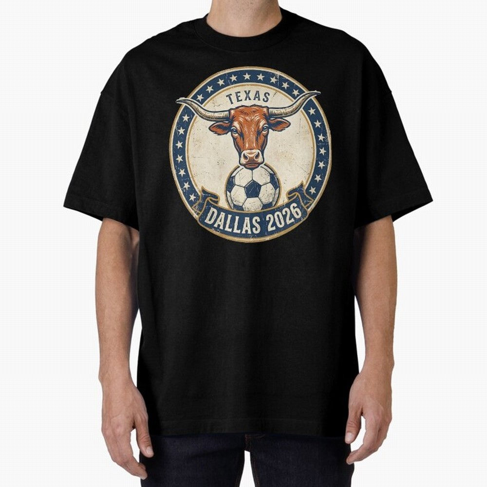 Dallas Texas 2026 World Cup Host City Vintage Football Badge Classic T-Shirt Turn Football Passion into FIFA World Cup 2026 Spirit, Centered on Argentina, France and Brazil, Neymar, Global Supporter Spirit, Legendary Goals, National Colors and