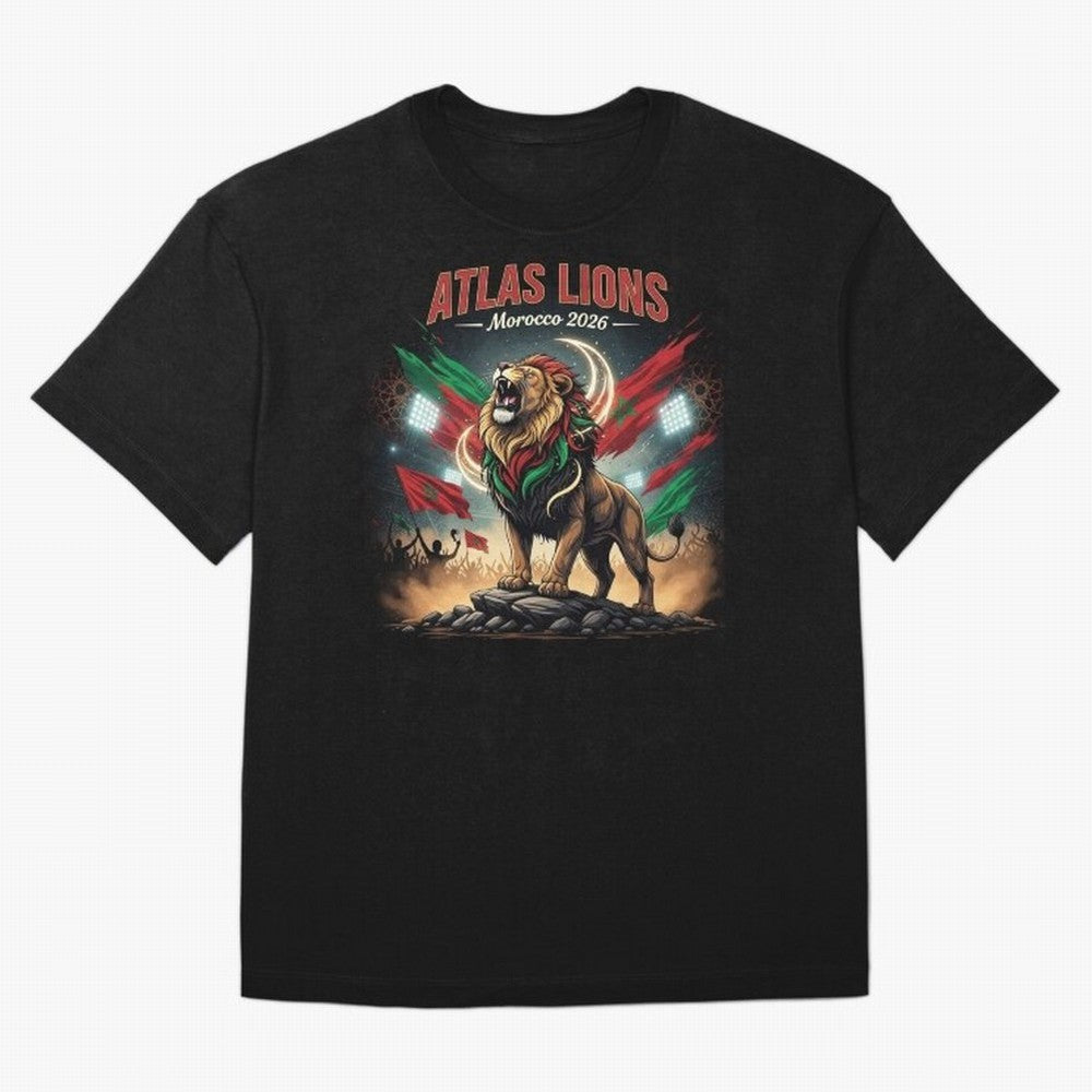 Atlas Lions - Morocco Football Team ready for the World Cup Classic T-Shirt Make the Season About FIFA World Cup 2026 USA Canada Mexico for Fans of Messi, Neymar and Mbappe and Argentina and Brazil, Bringing Football History, Final Match Energy,