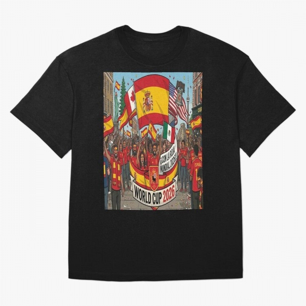 Spain Classic T-Shirt Celebrate Football Dreams Across FIFA World Cup 2026 Group Stage Spirit, Built around Portugal, Messi and Cristiano Ronaldo, Vintage Soccer Flavor, Modern Football Stars, National Flags and Final Night Emotion; Ideal for