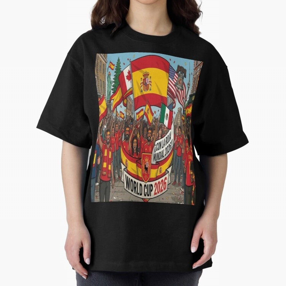 Spain Classic T-Shirt Celebrate Football Dreams Across FIFA World Cup 2026 Group Stage Spirit, Built around Portugal, Messi and Cristiano Ronaldo, Vintage Soccer Flavor, Modern Football Stars, National Flags and Final Night Emotion; Ideal for