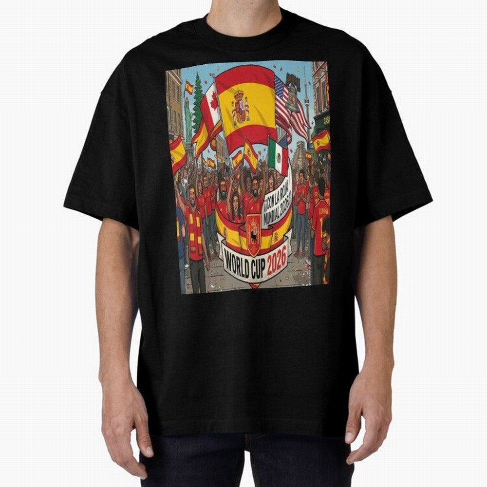 Spain Classic T-Shirt Celebrate Football Dreams Across FIFA World Cup 2026 Group Stage Spirit, Built around Portugal, Messi and Cristiano Ronaldo, Vintage Soccer Flavor, Modern Football Stars, National Flags and Final Night Emotion; Ideal for