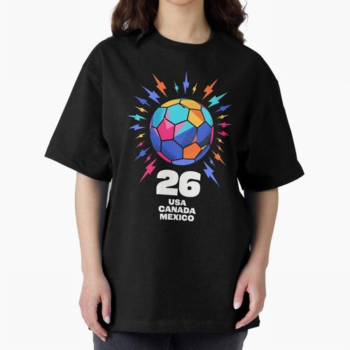 2026 Colorful Soccer Ball USA Canada Mexico 26 Classic T-Shirt Bring Match Day Fire to FIFA World Cup 2026 USA Canada Mexico Inspired by Mbappe and Neymar, England Energy, Retro Football Energy, Iconic Rivalries, Trophy Chase Drama and Stadium