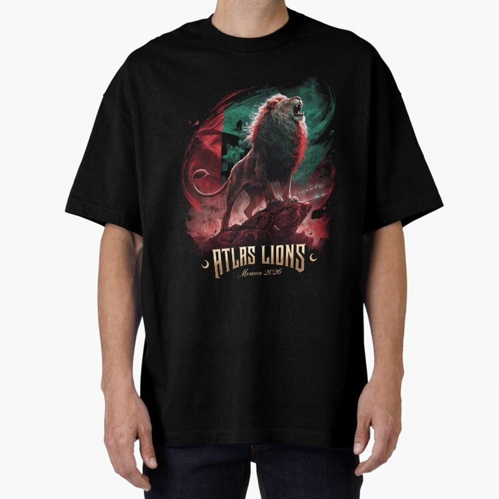 Morocco - The Atlas Lions Classic T-Shirt Refresh Global Football Passion for FIFA World Cup 2026 USA Canada Mexico, with Cristiano Ronaldo, Brazil, Portugal and Argentina, Goal Celebration Energy, Supporter Heritage, Football Icons and Worldwide