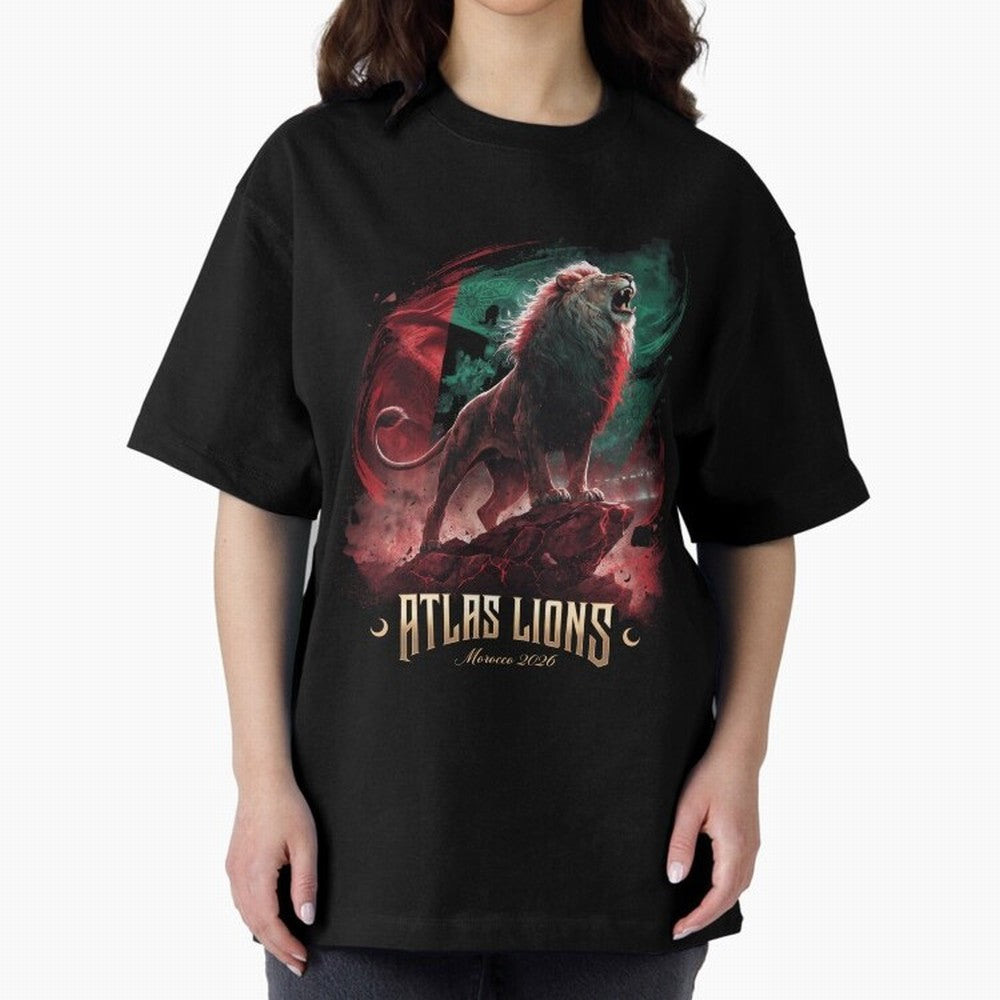 Morocco - The Atlas Lions Classic T-Shirt Refresh Global Football Passion for FIFA World Cup 2026 USA Canada Mexico, with Cristiano Ronaldo, Brazil, Portugal and Argentina, Goal Celebration Energy, Supporter Heritage, Football Icons and Worldwide