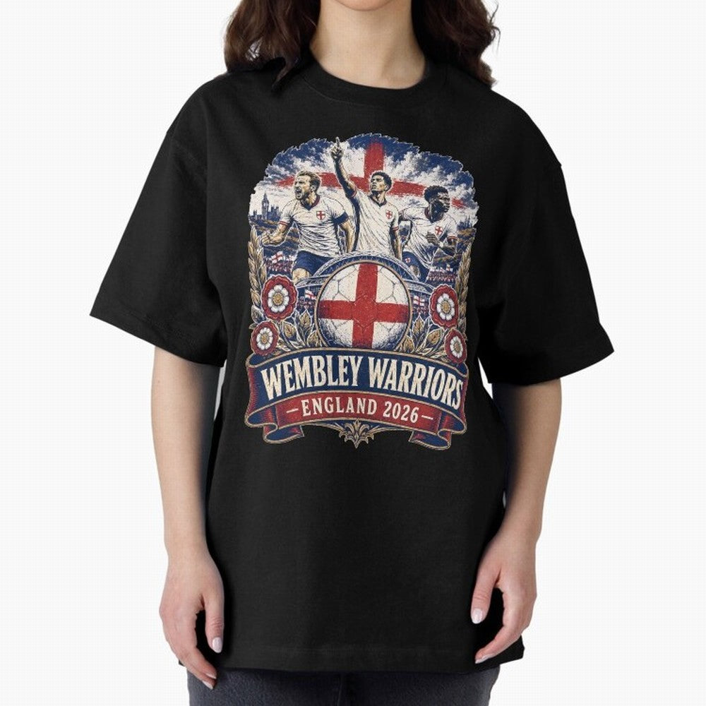 Wembley Warriors Classic T-Shirt Bring a Champion Mindset to the FIFA World Cup 2026 Journey through Messi and Cristiano Ronaldo Highlights, Argentina Pride, Vintage Soccer Flavor, Modern Football Stars, National Flags and Final Night Emotion;