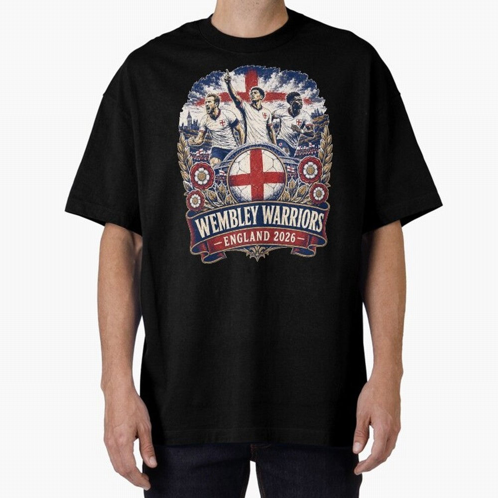 Wembley Warriors Classic T-Shirt Bring a Champion Mindset to the FIFA World Cup 2026 Journey through Messi and Cristiano Ronaldo Highlights, Argentina Pride, Vintage Soccer Flavor, Modern Football Stars, National Flags and Final Night Emotion;