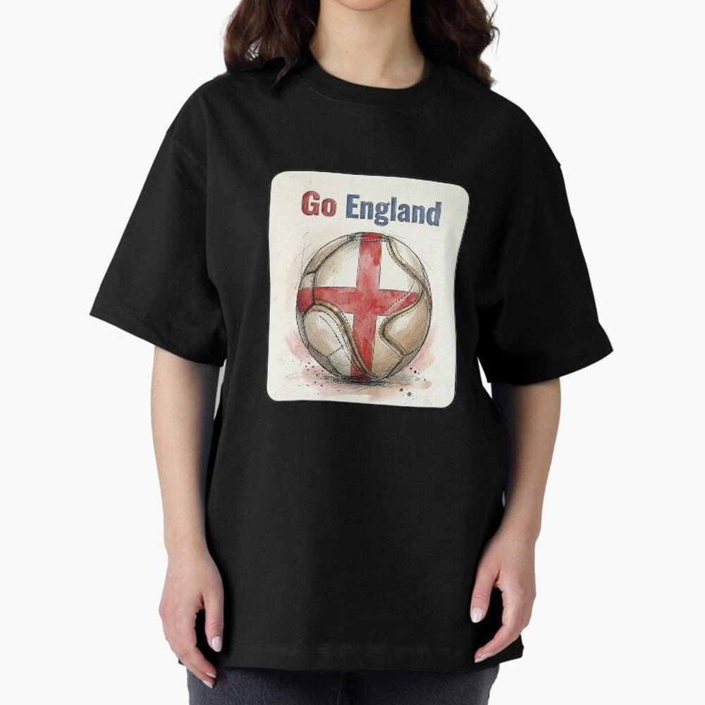 Go England Soccer Ball Flag | English Football Fan Graphic Tee Classic T-Shirt Mark the FIFA World Cup 2026 Group Stage Journey through Cristiano Ronaldo, Haaland and CR7 Highlights, Brazil, Portugal and Argentina Pride, Vintage Soccer Flavor,