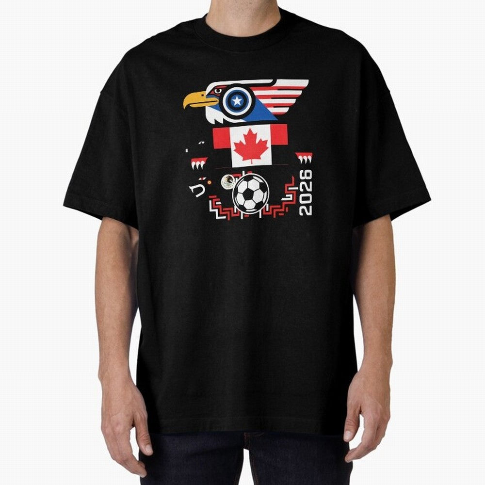 North America Spirit Cup 2026 T-Shirt_82734510 Classic T-Shirt Turn Up for FIFA World Cup 2026 Group Stage Spirit, with Argentina, CR7 and Messi, Stadium Chants, National Pride, Trophy Dreams and Unforgettable Football Memories; Perfect for People