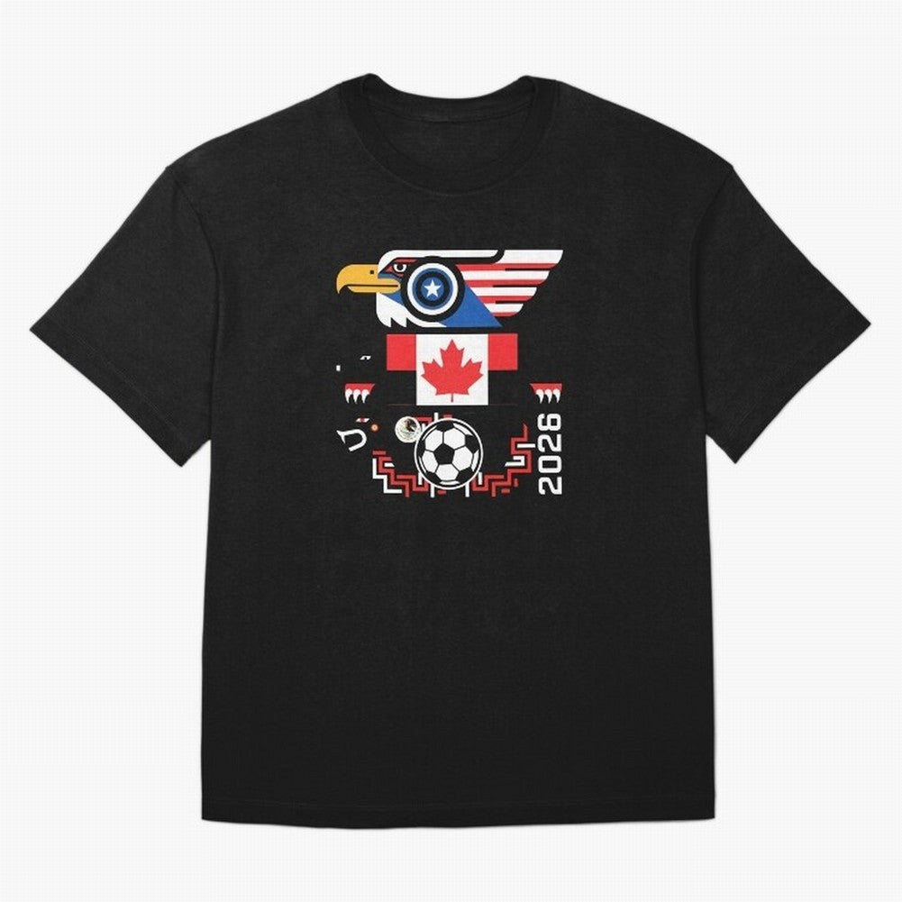 North America Spirit Cup 2026 T-Shirt_82734510 Classic T-Shirt Turn Up for FIFA World Cup 2026 Group Stage Spirit, with Argentina, CR7 and Messi, Stadium Chants, National Pride, Trophy Dreams and Unforgettable Football Memories; Perfect for People
