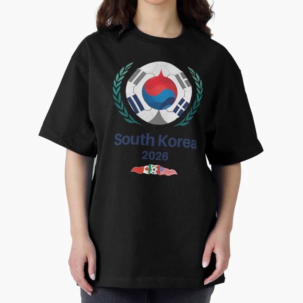 South Korea 2026 Classic T-Shirt Celebrate Fan Culture around Match Day Hype around FIFA World Cup 2026 Group Stage, Messi, Neymar and Mbappe, Spain, Worldwide Fan Energy, Dramatic Goals, Stadium Lights and Championship Celebrations; Made for Die