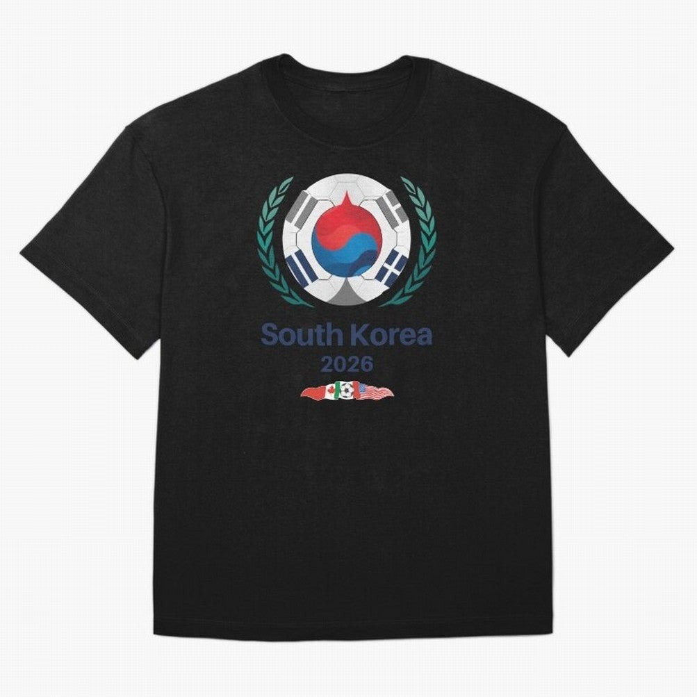 South Korea 2026 Classic T-Shirt Celebrate Fan Culture around Match Day Hype around FIFA World Cup 2026 Group Stage, Messi, Neymar and Mbappe, Spain, Worldwide Fan Energy, Dramatic Goals, Stadium Lights and Championship Celebrations; Made for Die