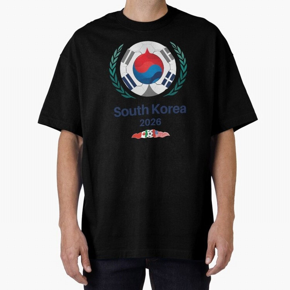 South Korea 2026 Classic T-Shirt Celebrate Fan Culture around Match Day Hype around FIFA World Cup 2026 Group Stage, Messi, Neymar and Mbappe, Spain, Worldwide Fan Energy, Dramatic Goals, Stadium Lights and Championship Celebrations; Made for Die
