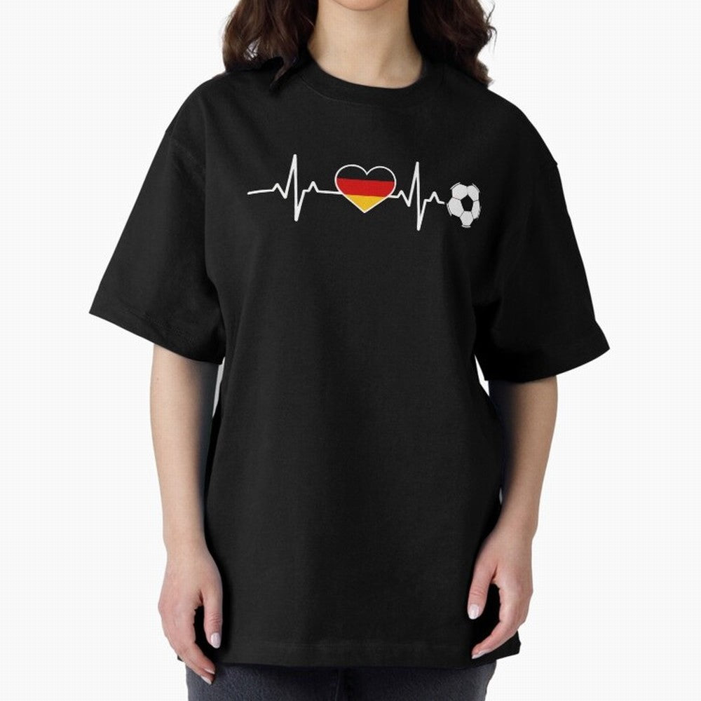 Germany Football Heartbeat | Deutschland Soccer Fan EKG Classic T-Shirt Celebrate Supporters United by the FIFA World Cup 2026 USA Canada Mexico Journey through CR7 and Messi Highlights, Brazil Pride, Tournament Hype, Historic Matchups, Family