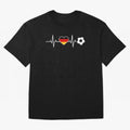 Germany Football Heartbeat | Deutschland Soccer Fan EKG Classic T-Shirt Celebrate Supporters United by the FIFA World Cup 2026 USA Canada Mexico Journey through CR7 and Messi Highlights, Brazil Pride, Tournament Hype, Historic Matchups, Family