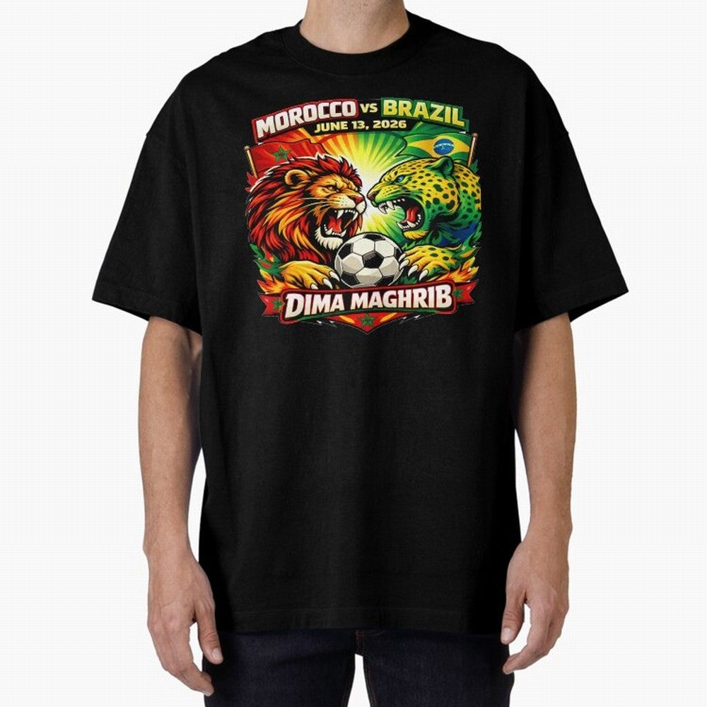 World Cup 2026, Dima Maghrib, June 13, 2026, We Are Morocco, Go Morocco, Morocco vs Brazil, Morocco World Cup 2026, World Morocco, Maghrib Classic T-Shirt Honor the Football Icons of the FIFA World Cup 2026 Journey through Messi, CR7 and Mbappe