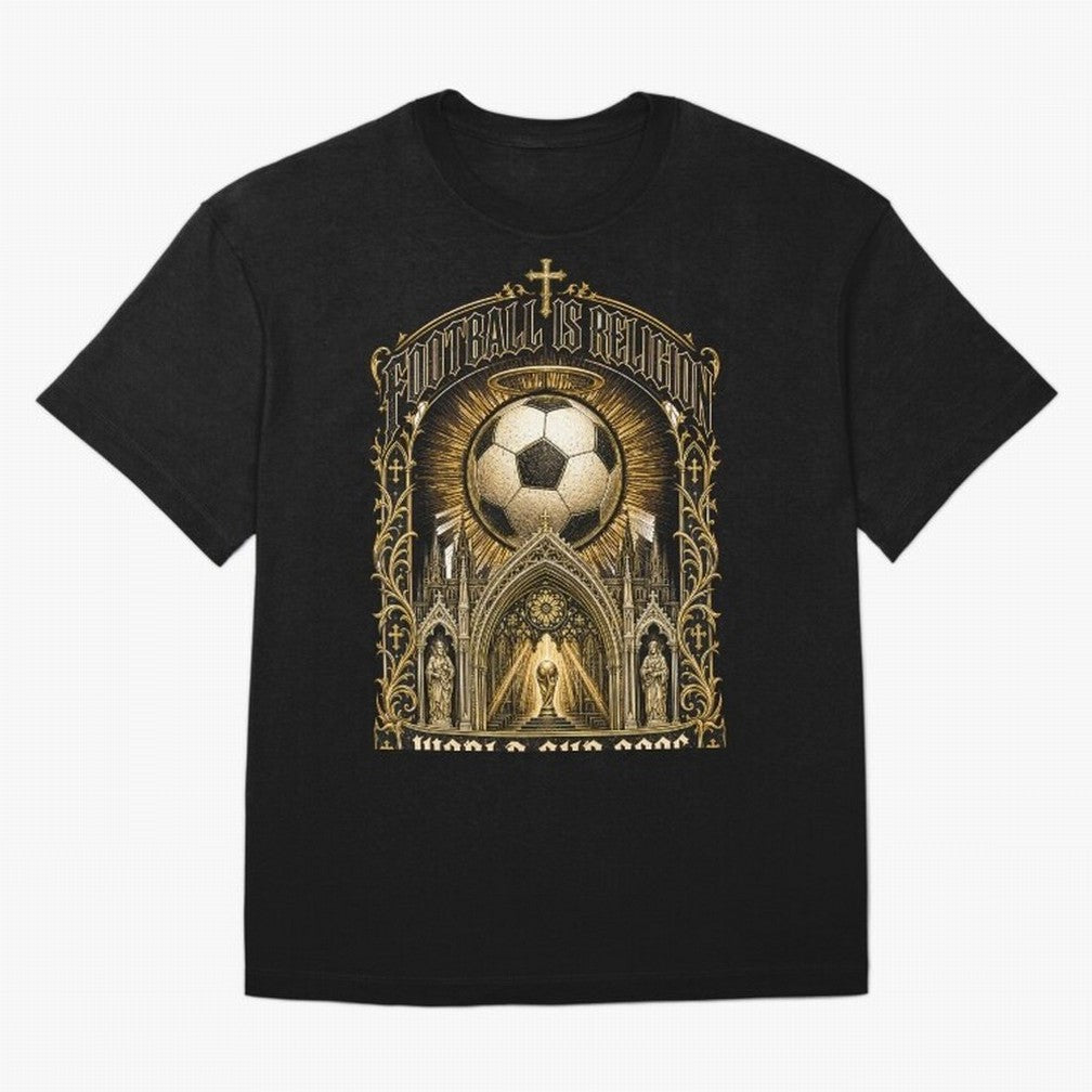 Football Is Religion World Cup 2026 Soccer T-Shirt Classic T-Shirt Show Love for Legendary Goals in FIFA World Cup 2026 Spirit, Capturing England and Germany, CR7, Sports Nostalgia, International Competition, Famous Players and Unforgettable