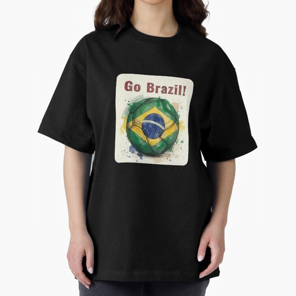 Go Brazil Soccer Ball Flag | Brazilian Football Fan Graphic Tee Classic T-Shirt Live the Energy of FIFA World Cup 2026 Group Stage Spirit, Celebrating Argentina and Brazil, Messi, CR7 and Mbappe, Vintage Soccer Flavor, Modern Football Stars,