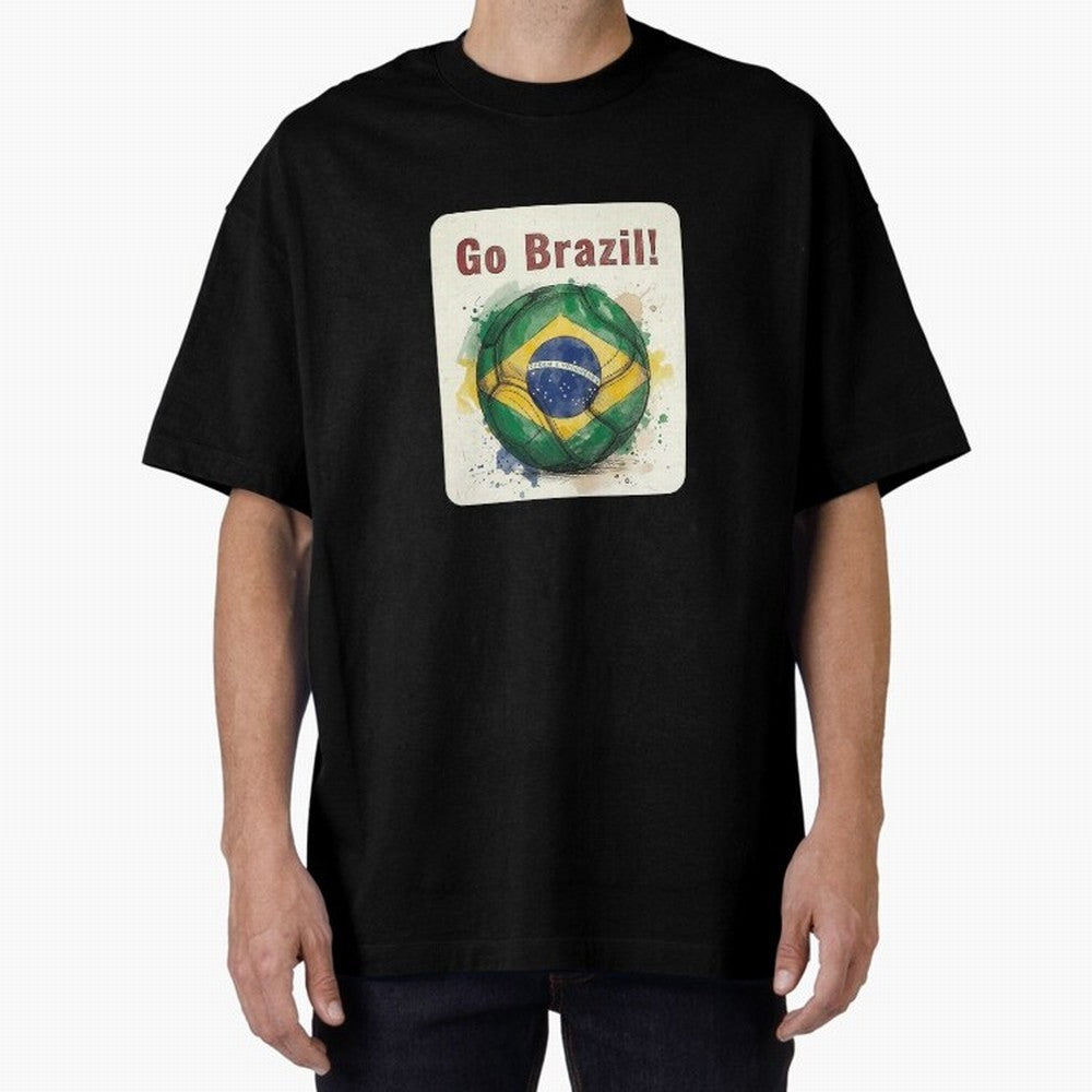 Go Brazil Soccer Ball Flag | Brazilian Football Fan Graphic Tee Classic T-Shirt Live the Energy of FIFA World Cup 2026 Group Stage Spirit, Celebrating Argentina and Brazil, Messi, CR7 and Mbappe, Vintage Soccer Flavor, Modern Football Stars,