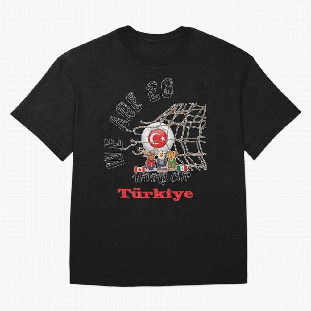 World cup 26 - Turkiye Classic T-Shirt Bring Retro Soccer Energy to Global Football Passion for FIFA World Cup 2026 USA Canada Mexico, Centered on CR7, Brazil, Championship Spirit, Famous Goals, Roaring Crowds and International Football Unity;