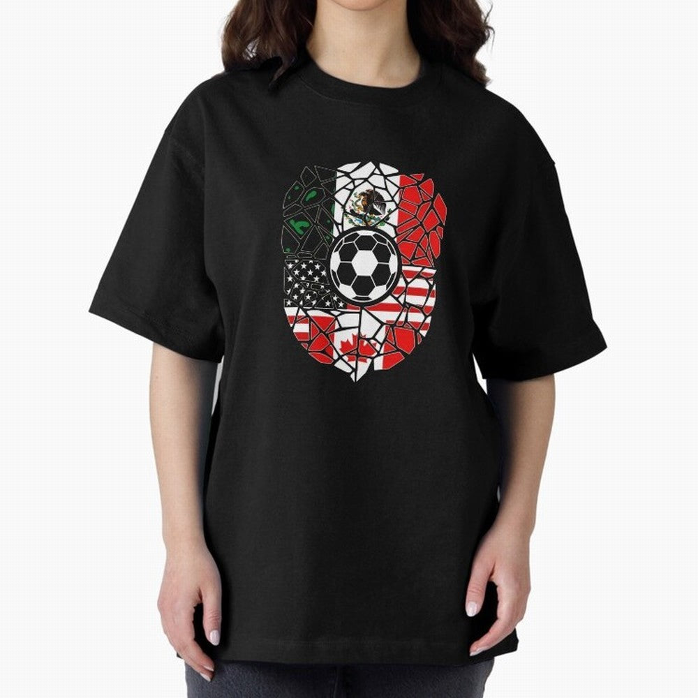 Mosaic Soccer Crest USA Canada Mexico Unity 2026 T-Shirt_82794688 Classic T-Shirt Follow the Road to FIFA World Cup 2026 Group Stage Spirit, Driven by Brazil, Portugal and Argentina, Neymar, Stadium Memories, Football Loyalty, International Chants