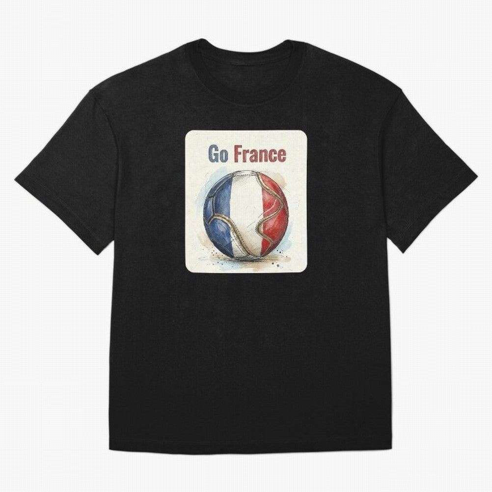 Go France Soccer Ball Flag | French Football Fan Graphic Tee Classic T-Shirt Show Up for the Glory of Global Football Passion for FIFA World Cup 2026, Capturing Neymar, Spain and Netherlands, Match Day Excitement, Supporter Culture, Golden Goals