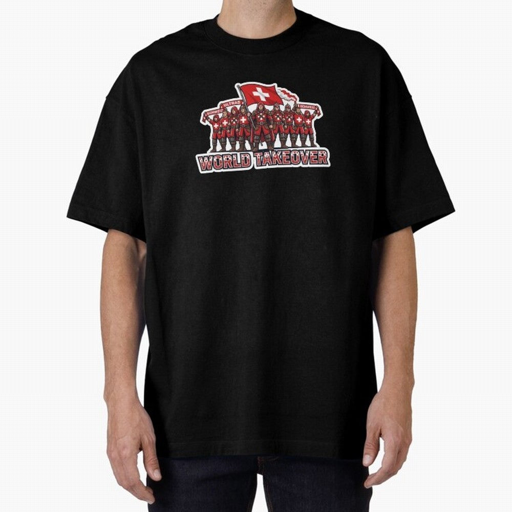 Switzerland Soccer Fans Power Rise Sticker 2026 Football Supporters Classic T-Shirt Support Iconic Players in FIFA World Cup 2026 USA Canada Mexico Spirit, Built around Brazil, Portugal and Argentina, Messi, CR7 and Mbappe, Match Day Excitement,