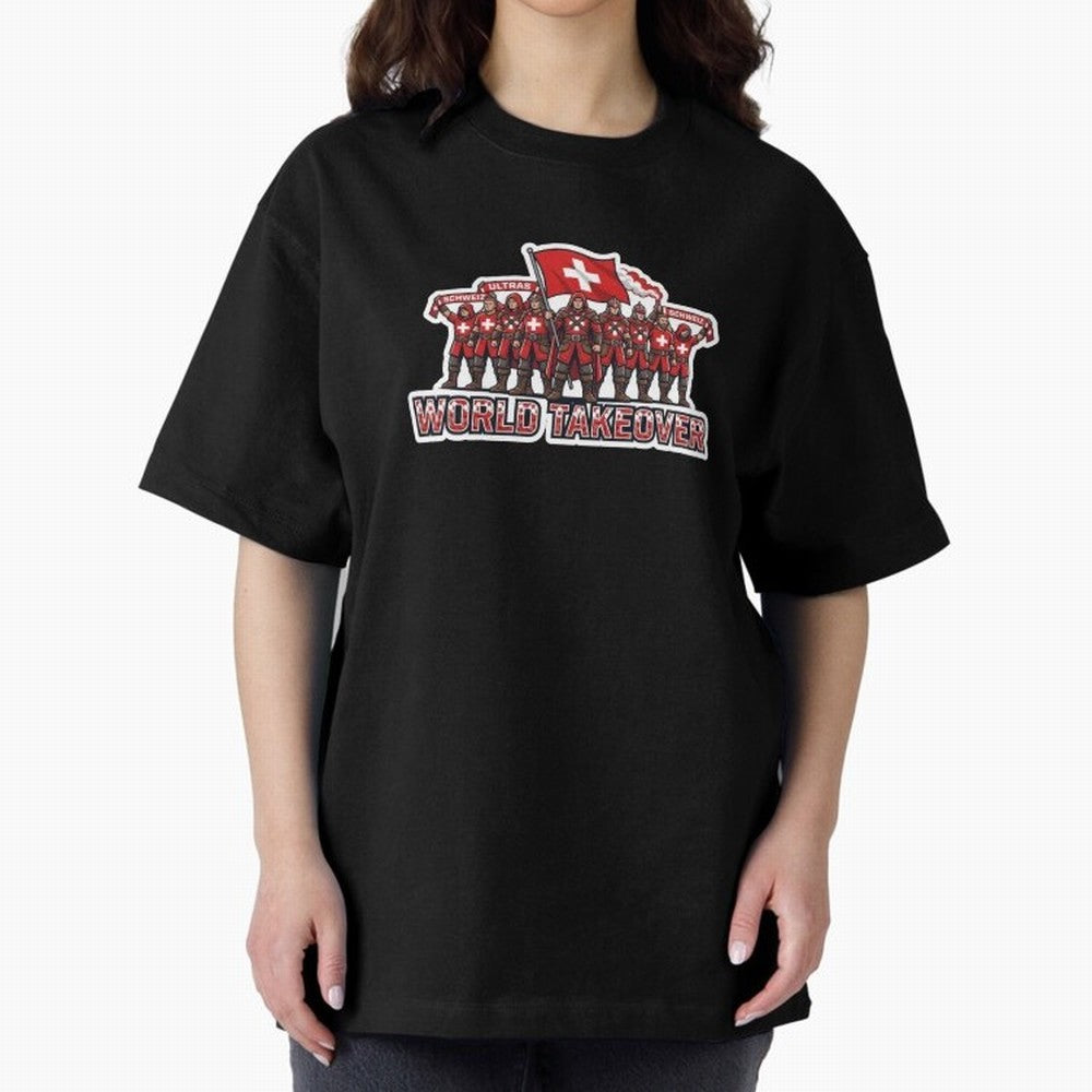 Switzerland Soccer Fans Power Rise Sticker 2026 Football Supporters Classic T-Shirt Support Iconic Players in FIFA World Cup 2026 USA Canada Mexico Spirit, Built around Brazil, Portugal and Argentina, Messi, CR7 and Mbappe, Match Day Excitement,