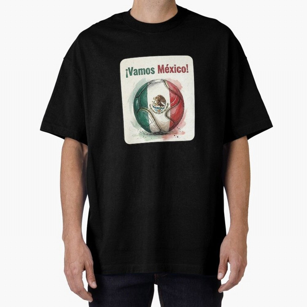 Vamos Mexico Soccer Ball Flag | Mexican Football Fan Graphic Tee Classic T-Shirt Relive FIFA World Cup 2026 Group Stage Made for Mbappe, Spain and Netherlands Energy, Football Festival Excitement, Trophy Ambitions, Country Rivalries and Star Player
