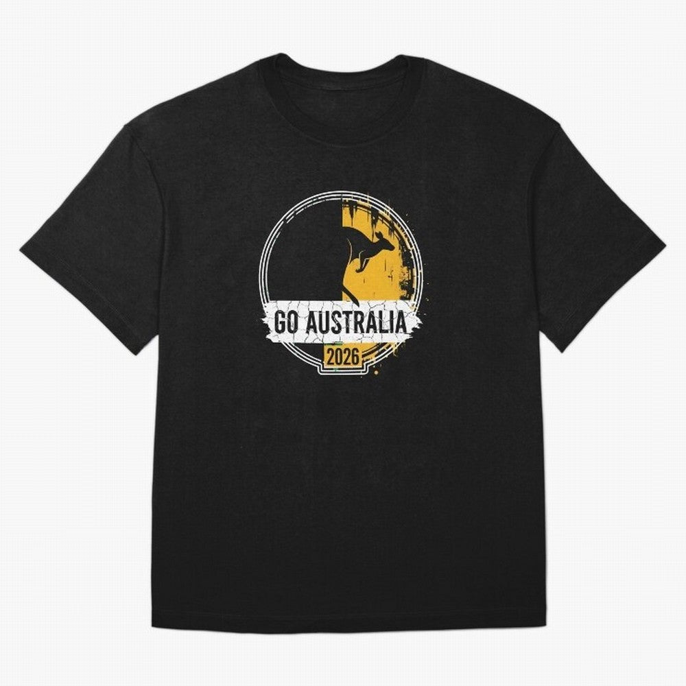 Golden Green Kangaroo Emblem Go Australia 2026 Supporter Design T-Shirt_83662099 Classic T-Shirt Turn Every Weekend Toward Global Football Passion for FIFA World Cup 2026, Made for Mbappe, Germany, Championship Spirit, Famous Goals, Roaring Crowds