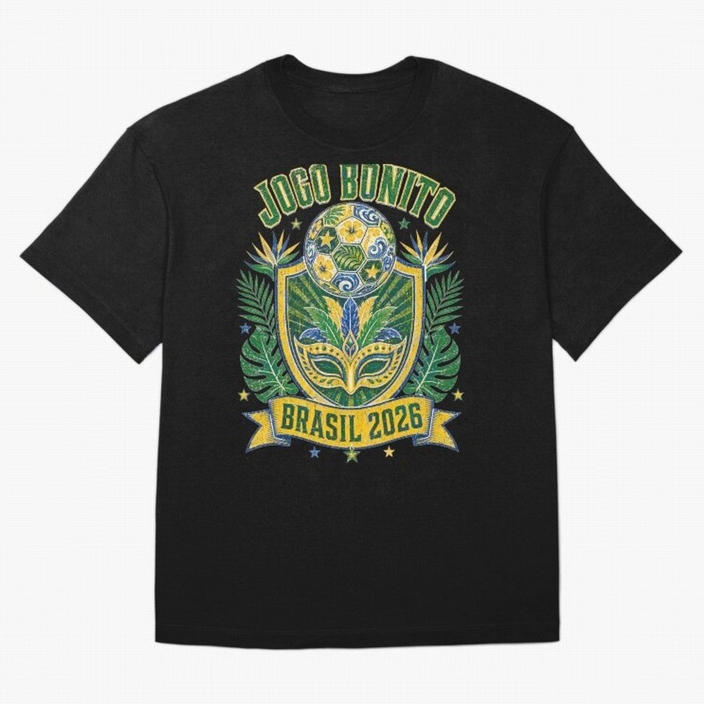 Jogo Bonito Brasil 2026 World Cup Soccer T-Shirt Classic T-Shirt Enjoy FIFA World Cup 2026 Group Stage Driven by Messi, Neymar and Mbappe, France Energy, Classic Soccer Heritage, Championship Pressure, Fan Loyalty and International Pride; Perfect