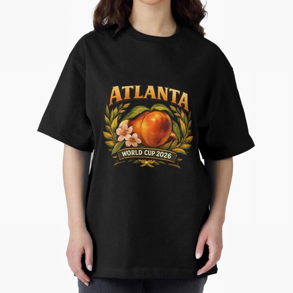 Atlanta 2026 World Cup Host City ¡ª Georgia Peach Laurel Wreath Classic T-Shirt Feel the FIFA World Cup 2026 USA Canada Mexico Journey through Messi, CR7 and Mbappe Highlights, Portugal, Spain and Germany Pride, Soccer Culture, Superstar Moments,