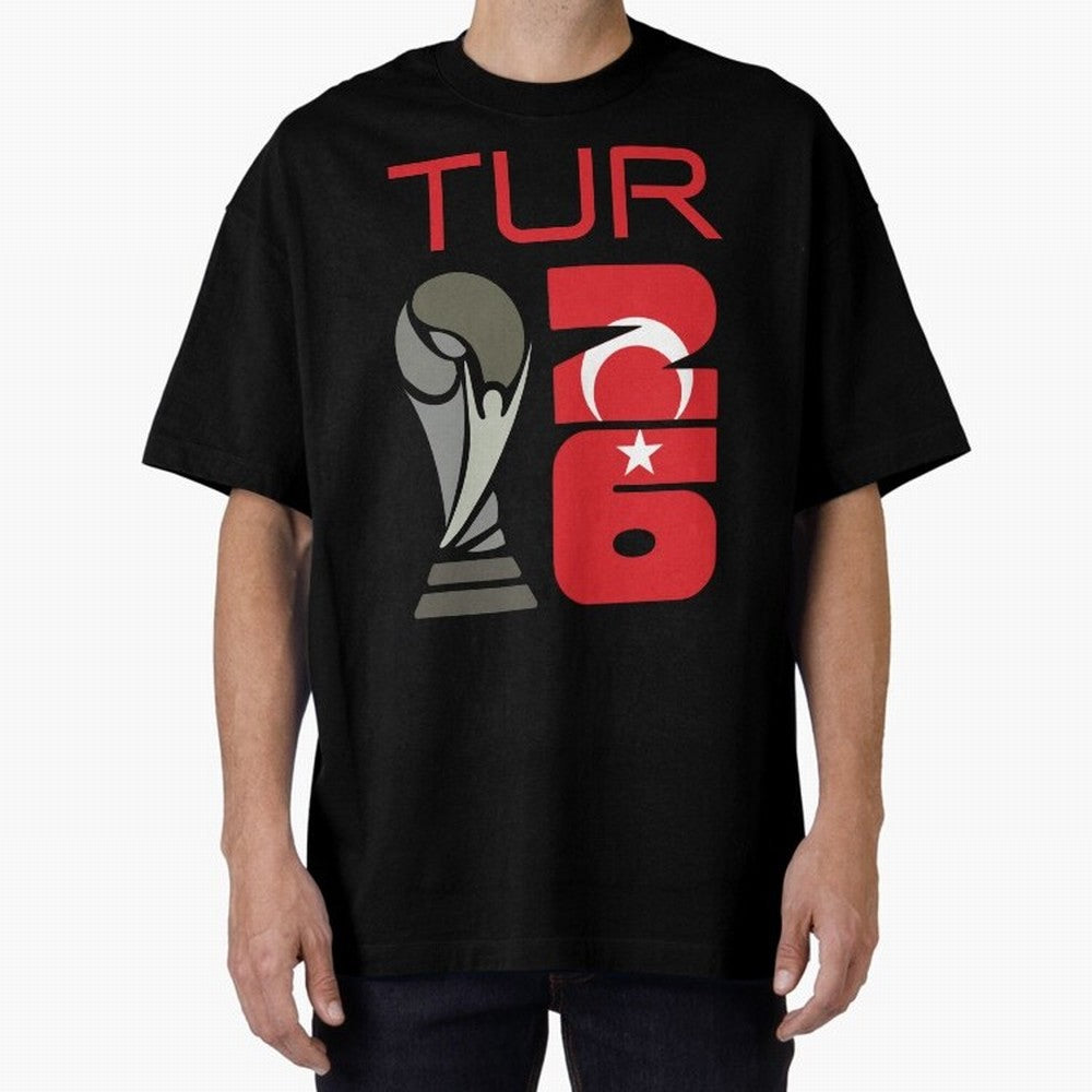 Turkey 2026 Soccer World Cup Trophy Turkish Flag Design Classic T-Shirt Remember Iconic Moments from FIFA World Cup 2026 USA Canada Mexico for Fans of Haaland and Mbappe and Argentina, France and Brazil, Bringing Tournament Hype, Historic Matchups,