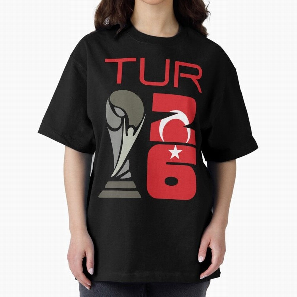 Turkey 2026 Soccer World Cup Trophy Turkish Flag Design Classic T-Shirt Remember Iconic Moments from FIFA World Cup 2026 USA Canada Mexico for Fans of Haaland and Mbappe and Argentina, France and Brazil, Bringing Tournament Hype, Historic Matchups,