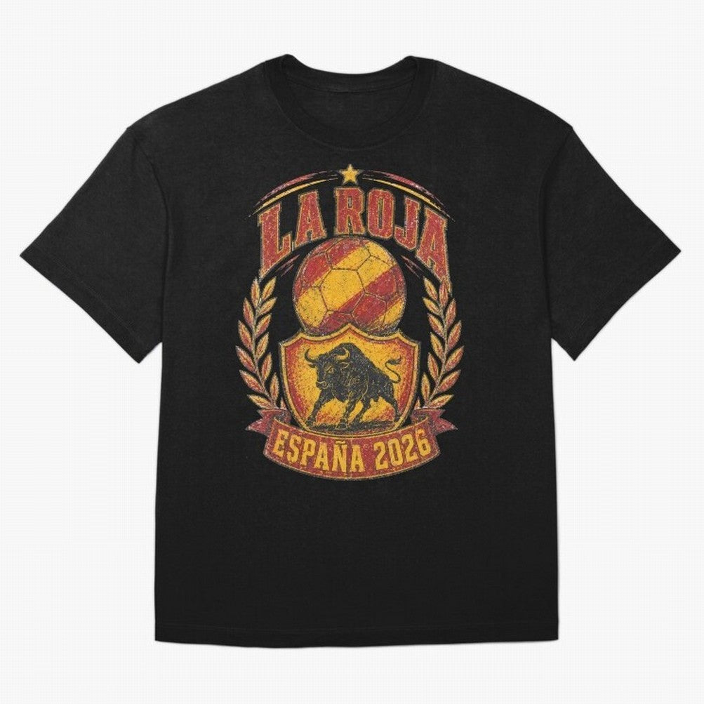 La Roja Espa?a 2026 World Cup Soccer T-Shirt Classic T-Shirt Show Your Tournament Heart for FIFA World Cup 2026 USA Canada Mexico for Fans of CR7 and Messi and France and Portugal, Bringing Stadium Chants, National Pride, Trophy Dreams and