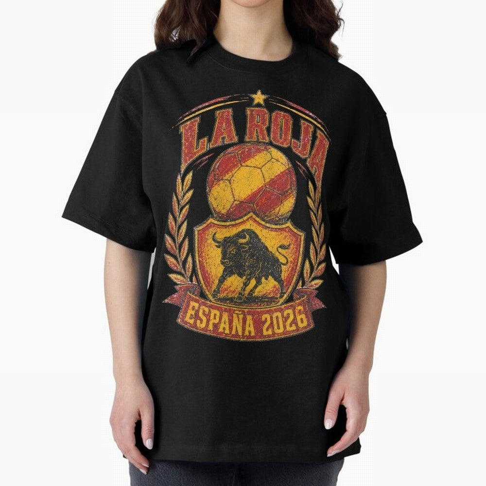La Roja Espa?a 2026 World Cup Soccer T-Shirt Classic T-Shirt Show Your Tournament Heart for FIFA World Cup 2026 USA Canada Mexico for Fans of CR7 and Messi and France and Portugal, Bringing Stadium Chants, National Pride, Trophy Dreams and