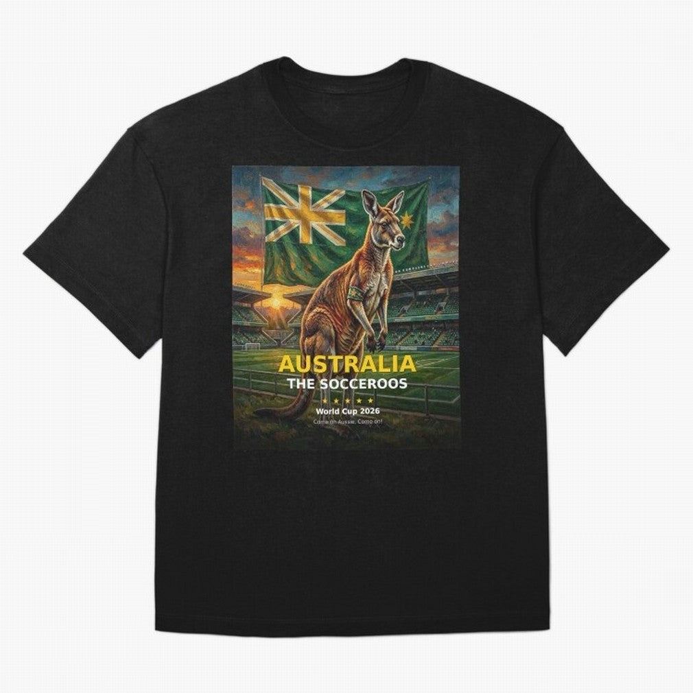 Australia Socceroos - World Cup 2026 Soccer Fan Tee Classic T-Shirt Represent Global Football Passion for FIFA World Cup 2026 USA Canada Mexico, Capturing Neymar, England, France and Netherlands, Soccer Culture, Superstar Moments, National Team