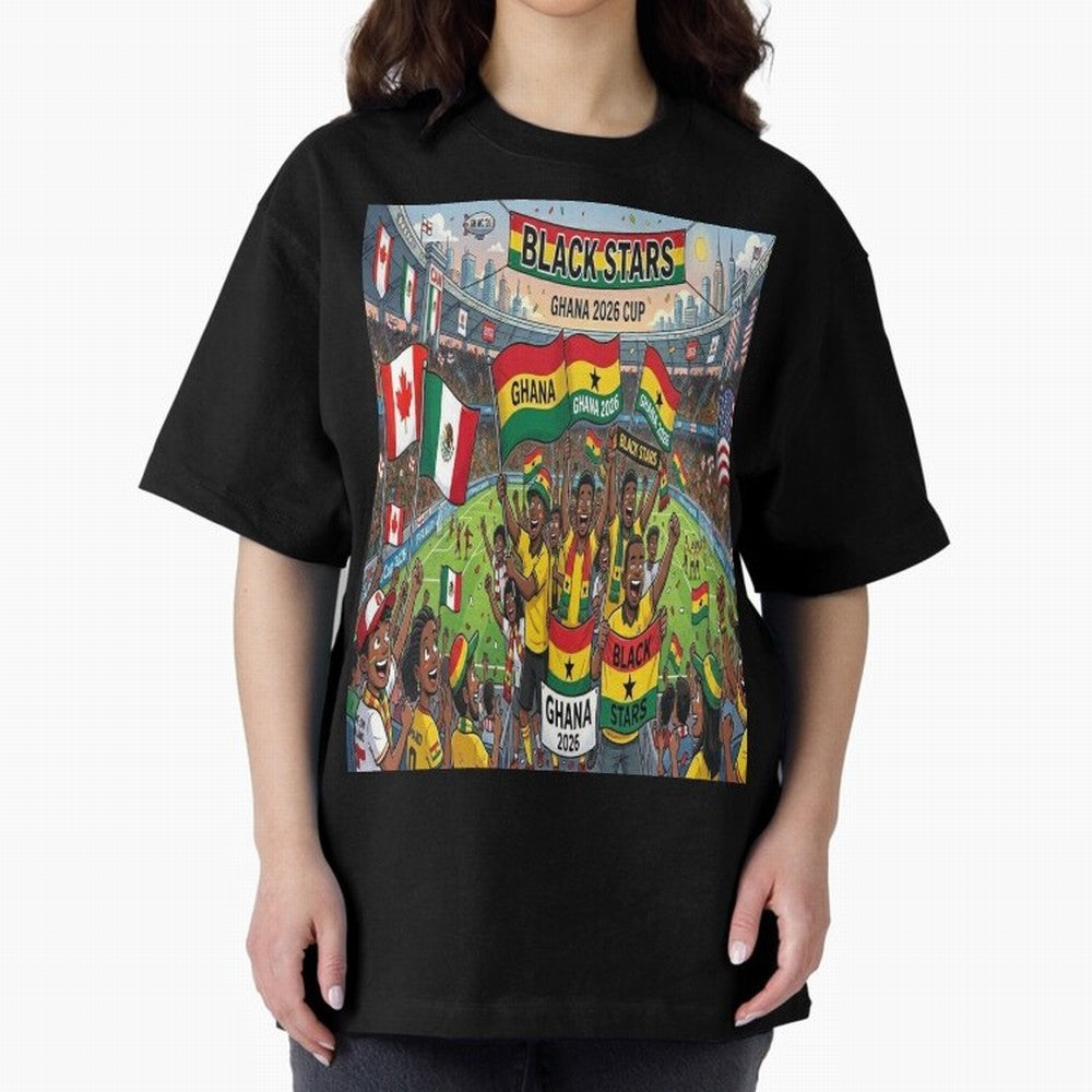 Ghana World Cup 2026 - Stadium Classic T-Shirt Support Iconic Players in FIFA World Cup 2026 for Fans of Cristiano Ronaldo and England and Germany, Bringing Global Supporter Spirit, Legendary Goals, National Colors and Tournament Celebration; Made