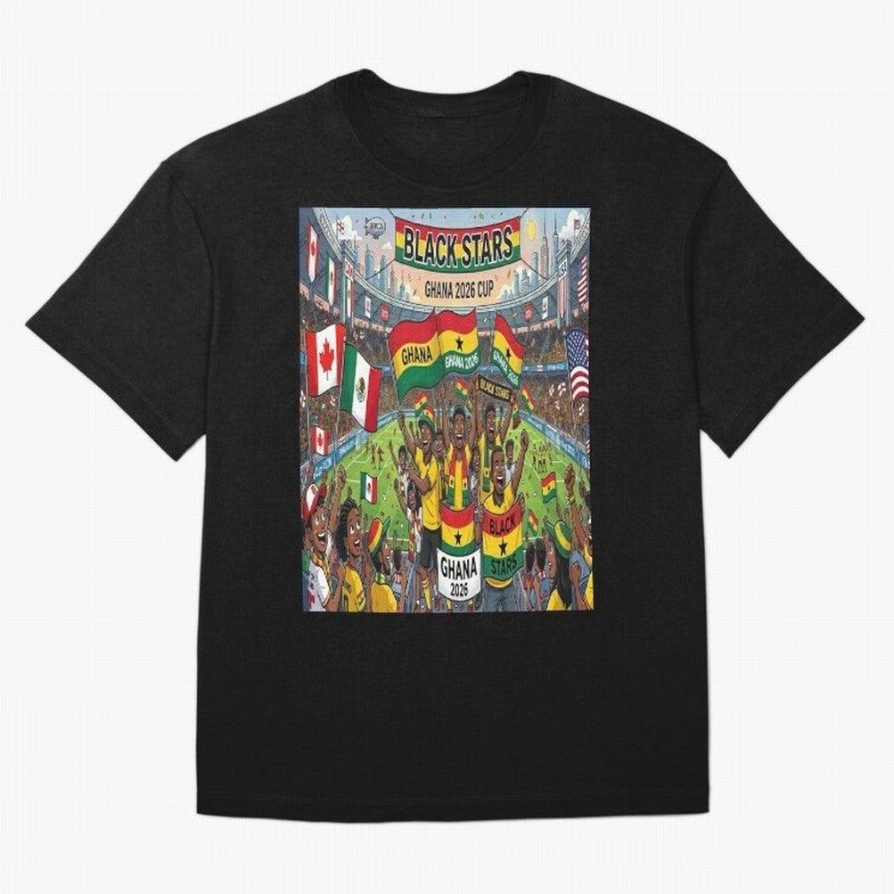 Ghana World Cup 2026 - Stadium Classic T-Shirt Support Iconic Players in FIFA World Cup 2026 for Fans of Cristiano Ronaldo and England and Germany, Bringing Global Supporter Spirit, Legendary Goals, National Colors and Tournament Celebration; Made