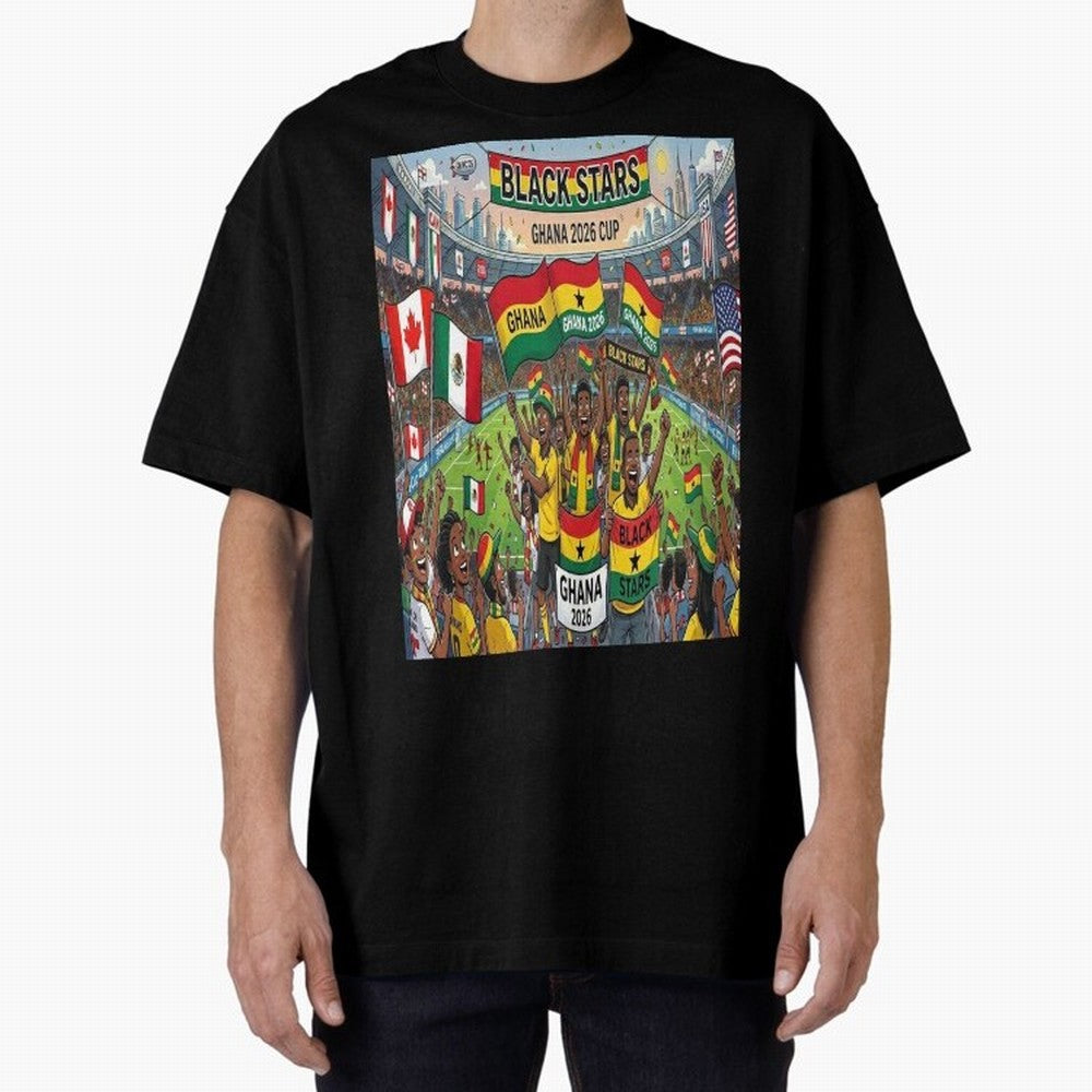 Ghana World Cup 2026 - Stadium Classic T-Shirt Support Iconic Players in FIFA World Cup 2026 for Fans of Cristiano Ronaldo and England and Germany, Bringing Global Supporter Spirit, Legendary Goals, National Colors and Tournament Celebration; Made
