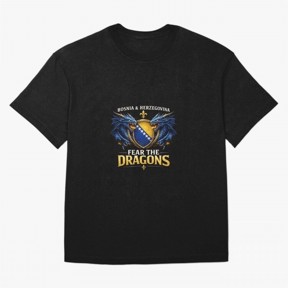 Fear the Dragons ¨C Bosnia Zmajevi Football Shirt | Bosnia & Herzegovina Fans Design Classic T-Shirt Make Every Kick Count in FIFA World Cup 2026 Made for Cristiano Ronaldo, Haaland and CR7, Spain Energy, Game Day Rituals, Football Legends, Country