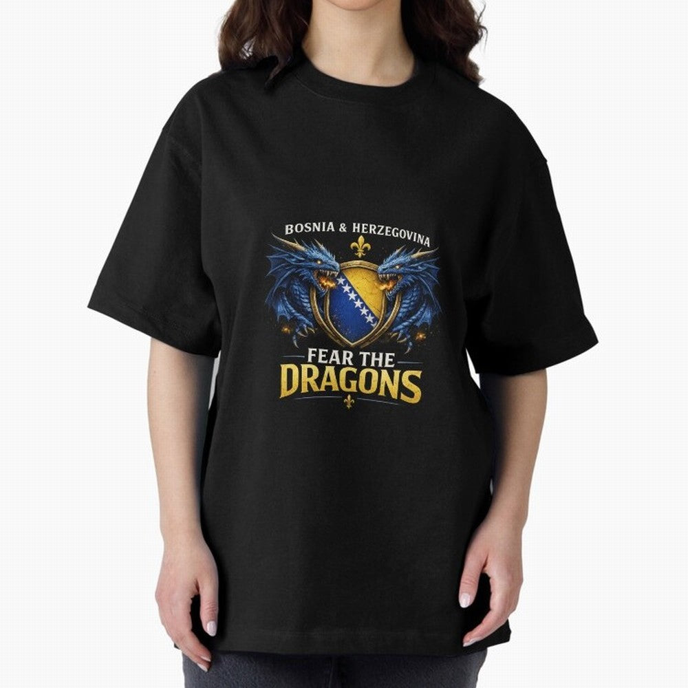 Fear the Dragons ¨C Bosnia Zmajevi Football Shirt | Bosnia & Herzegovina Fans Design Classic T-Shirt Make Every Kick Count in FIFA World Cup 2026 Made for Cristiano Ronaldo, Haaland and CR7, Spain Energy, Game Day Rituals, Football Legends, Country