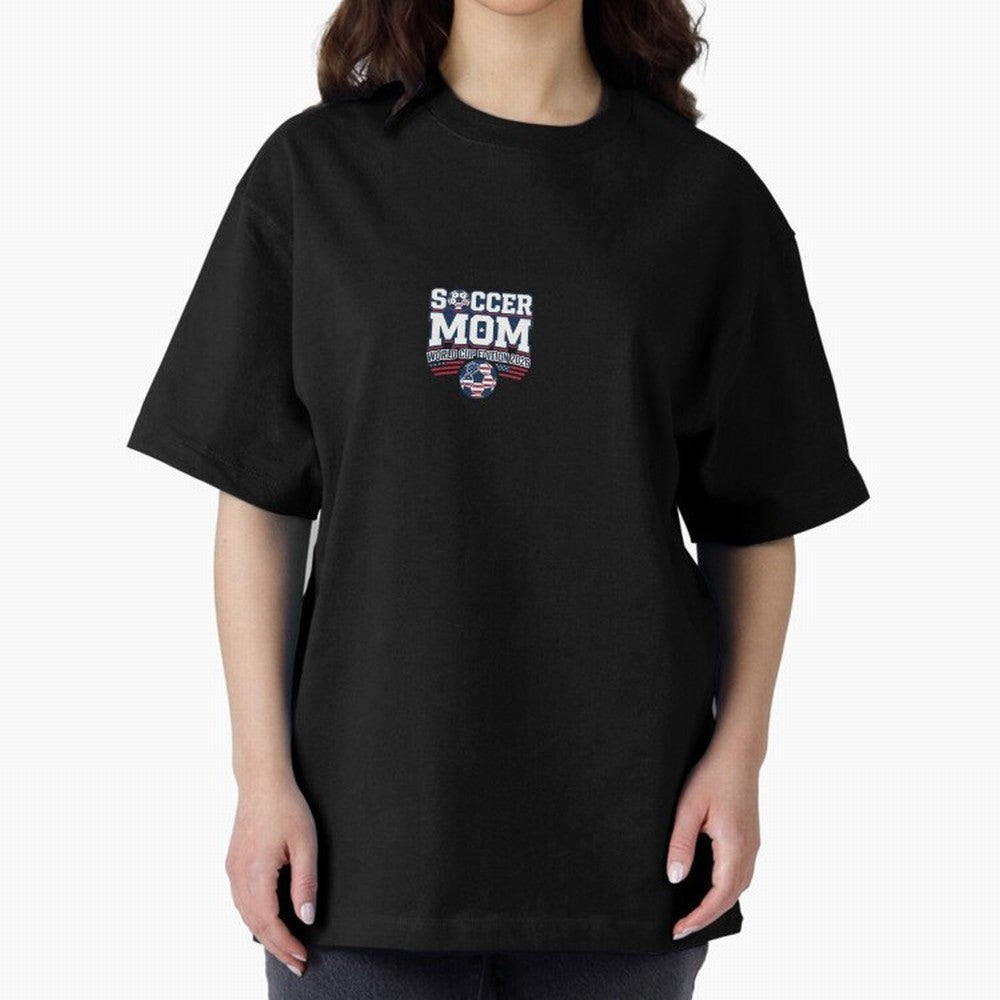 Soccer Mom World Cup Bold Text | 2026 Football Mom Classic T-Shirt Unlock FIFA World Cup 2026 USA Canada Mexico Spirit, Inspired by Netherlands, Mbappe and Neymar, Retro Football Energy, Iconic Rivalries, Trophy Chase Drama and Stadium Atmosphere;