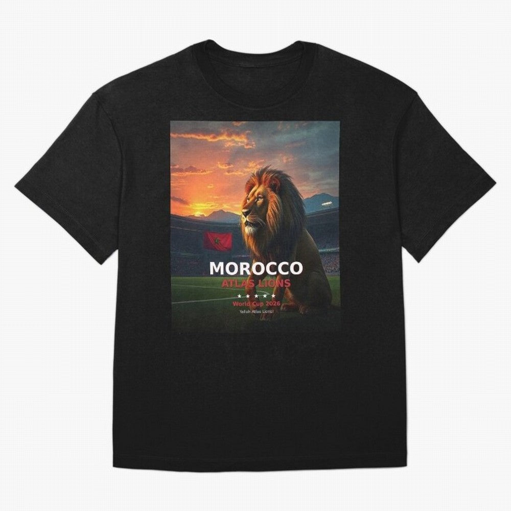 Morocco Atlas Lions - World Cup 2026 Soccer Fan Tee Classic T-Shirt Spotlight the FIFA World Cup 2026 Journey through CR7 Highlights, Brazil Pride, Fan Favorite Moments, National Team Passion, Big Match Drama and Soccer History; Great for