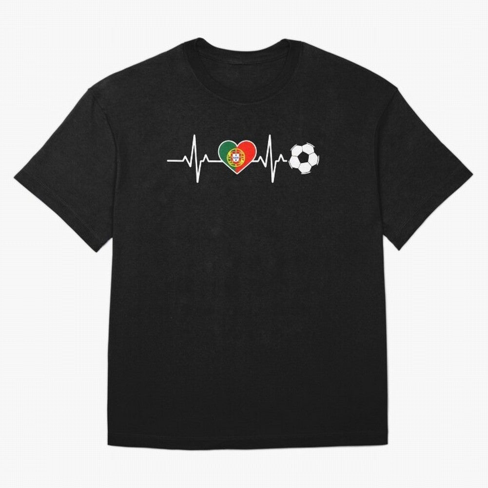 Portugal Football Heartbeat | Sele??o Das Quinas Soccer Fan Classic T-Shirt Celebrate the Road through FIFA World Cup 2026 USA Canada Mexico Made for Messi and Cristiano Ronaldo, England, France and Netherlands Energy, Soccer Culture, Superstar