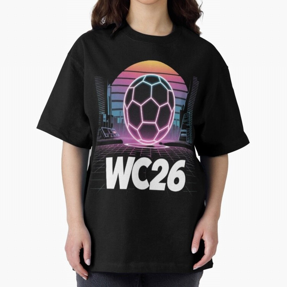 Retrofuturistic World Cup 2026 ¡ª Retro Sci-Fi Football Poster Classic T-Shirt Celebrate Football Heritage in Global Football Passion for FIFA World Cup 2026 USA Canada Mexico, Inspired by Neymar, England and Germany, Classic Soccer Heritage,