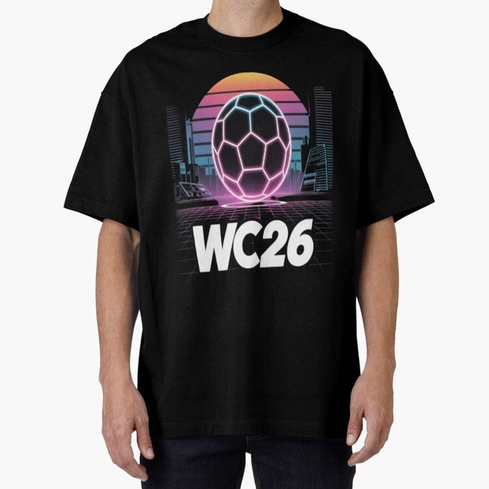 Retrofuturistic World Cup 2026 ¡ª Retro Sci-Fi Football Poster Classic T-Shirt Celebrate Football Heritage in Global Football Passion for FIFA World Cup 2026 USA Canada Mexico, Inspired by Neymar, England and Germany, Classic Soccer Heritage,