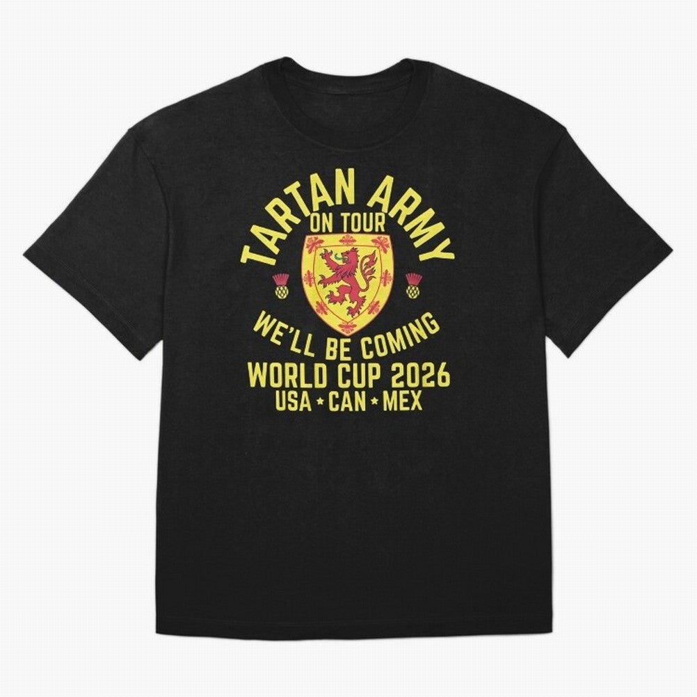 Tartan Army World Cup 2026 Scotland Tour Classic T-Shirt Enjoy the Biggest Football Party of the FIFA World Cup 2026 USA Canada Mexico Journey through Cristiano Ronaldo, Haaland and CR7 Highlights, Portugal, Spain and Germany Pride, Fan Favorite