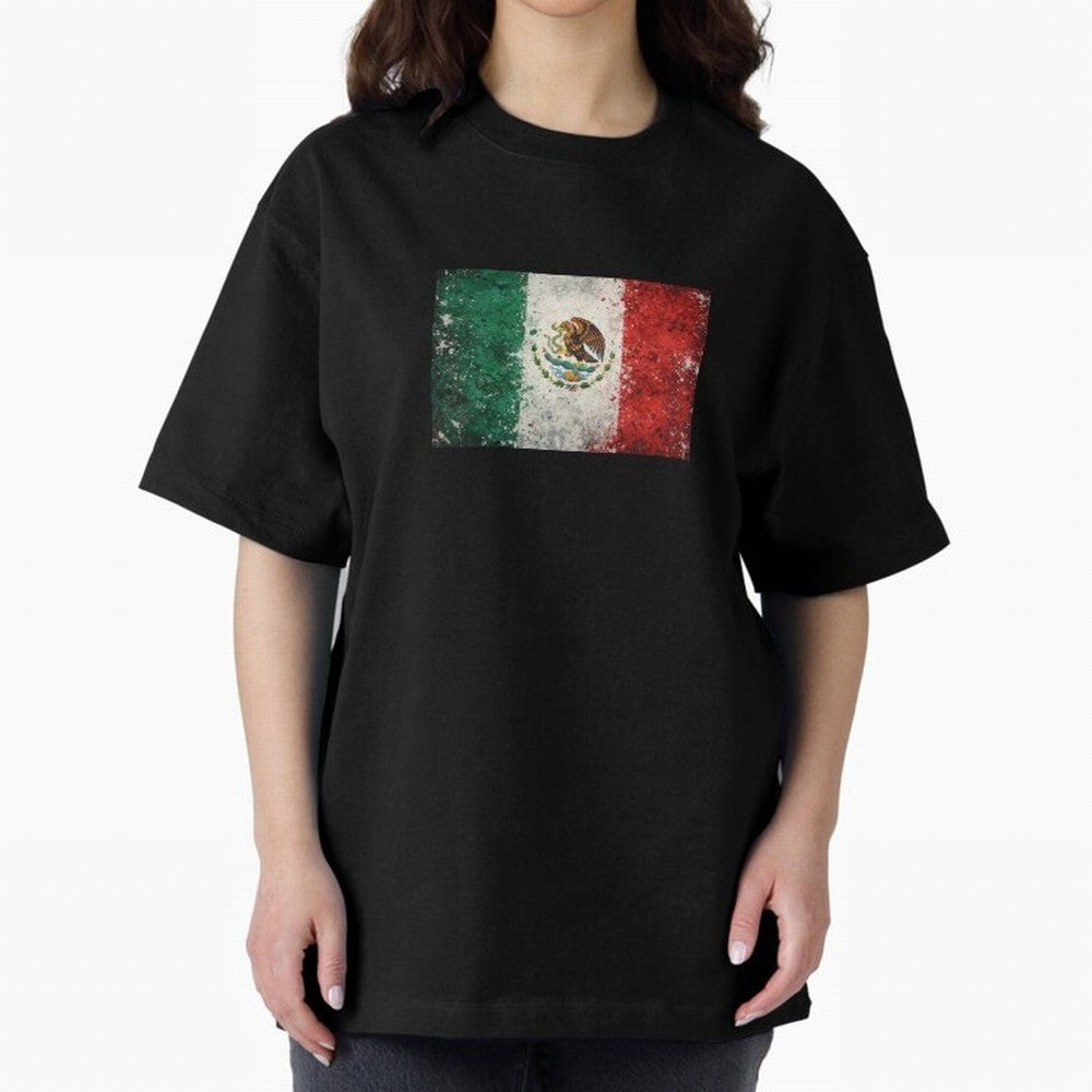 Mexico World Cup Flag ¨C Grunge Football Art Classic T-Shirt Keep Football History Alive during Match Day Hype around FIFA World Cup 2026, Messi, CR7 and Mbappe, France and Portugal, Match Day Excitement, Supporter Culture, Golden Goals and Global