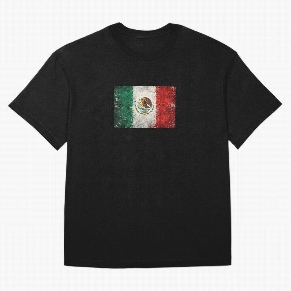Mexico World Cup Flag ¨C Grunge Football Art Classic T-Shirt Keep Football History Alive during Match Day Hype around FIFA World Cup 2026, Messi, CR7 and Mbappe, France and Portugal, Match Day Excitement, Supporter Culture, Golden Goals and Global